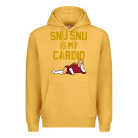 Mustard Futurama Snu Snu Is My Cardio GIFT Premium Hoodie - lanVoArt