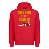 Red Futurama Snu Snu Is My Cardio GIFT Premium Hoodie - lanVoArt