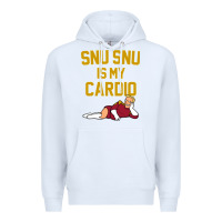 White Futurama Snu Snu Is My Cardio GIFT Premium Hoodie - lanVoArt