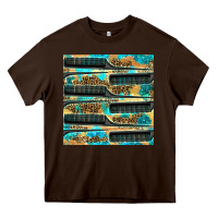 Chocolate Brown Hairdresser Parting Comb With Leopard And Glitter Seamless Pattern Bbs Heavy Core Tee - BundleAndBundleShop