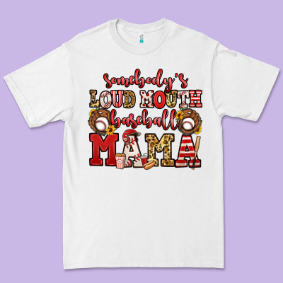 Somebody's Loud Mouth Baseball Mama Premium Tee Designed By Jasminsmagicworld