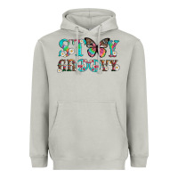Moon Dust stay groovy with butterfly peace sign and flowers Heavyweight Hoodie - Artiststas