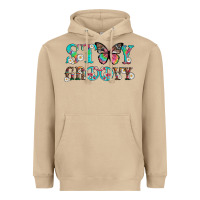 Mushroom stay groovy with butterfly peace sign and flowers Heavyweight Hoodie - Artiststas