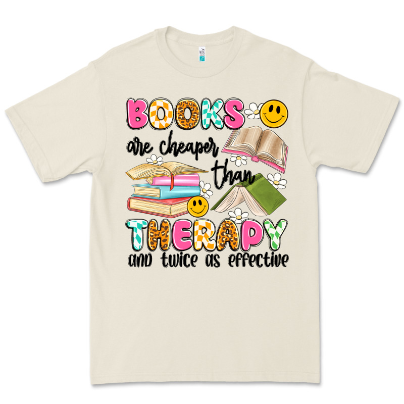Books Are Cheaper Than Therapy And Twice As Effective Premium Tee by Artiststas | Teevron