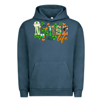 Pigment Midnight Navy st.patricks nurse life Urban Hoodie - BarkalooDesign