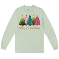 Matcha merry christmas trees Long Sleeve Tee - CowGirlArtShop