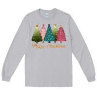 Moon Dust merry christmas trees Long Sleeve Tee - CowGirlArtShop