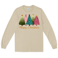 Mushroom merry christmas trees Long Sleeve Tee - CowGirlArtShop