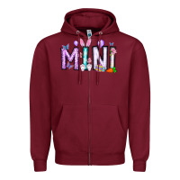 Burgundy easter day mini Zipper Hoodie - CowhideDigitalArt
