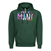 Sports Green easter day mini Zipper Hoodie - CowhideDigitalArt