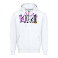 White easter day mini Zipper Hoodie - CowhideDigitalArt
