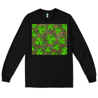 Black shamrock and leopard Long Sleeve Tee - RanaPortraitStore