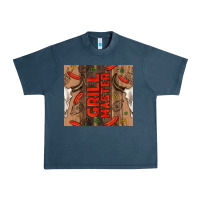 Midnight Navy grill master with bull skull Urban Heavy Tee - TumblerDesignByShophia