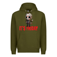Army Green Funny Friday 13th Funny Halloween Horror Premium Hoodie - lanVoArt