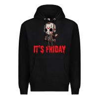Black Funny Friday 13th Funny Halloween Horror Premium Hoodie - lanVoArt