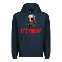 Navy Funny Friday 13th Funny Halloween Horror Premium Hoodie - lanVoArt