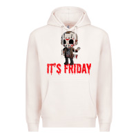 Pale Pink Funny Friday 13th Funny Halloween Horror Premium Hoodie - lanVoArt