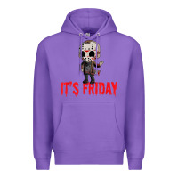 Purple Funny Friday 13th Funny Halloween Horror Premium Hoodie - lanVoArt