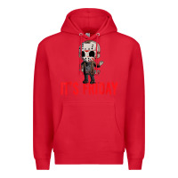 Red Funny Friday 13th Funny Halloween Horror Premium Hoodie - lanVoArt