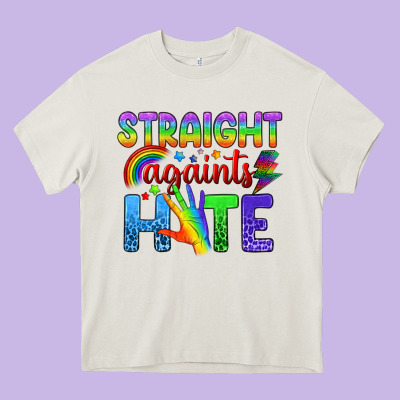 Straight Againts Hate Heavy Core Tee Designed By Bundleandbundleshop