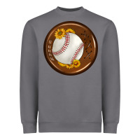 Storm baseball with sunflower round earrings Heavyweight Sweatshirt - BundleAndBundleShop