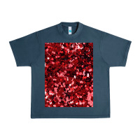 Midnight Navy red glitter party sequins Urban Heavy Tee - lanVoArt