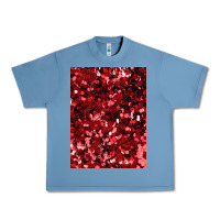 Pebble Blue red glitter party sequins Urban Heavy Tee - lanVoArt