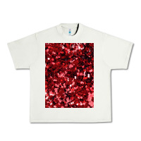 Pistachio red glitter party sequins Urban Heavy Tee - lanVoArt