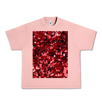 Salmon red glitter party sequins Urban Heavy Tee - lanVoArt