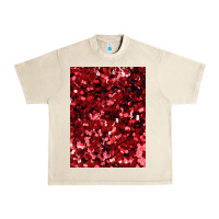 Red Glitter Party Sequins Urban Heavy Tee | Teevron