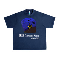 Navy 1886 Crescent Hotel Eureka Springs Arkansas USA Halloween Haunted Bat  Urban Heavy Tee - lanVoArt