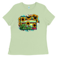 Matcha wyoming map sunflower cactus serape Ladies Tee - RanaPortraitStore