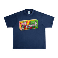 Navy old school fruit stripe gum Urban Heavy Tee - lanVoArt