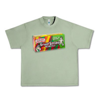 Oil Green old school fruit stripe gum Urban Heavy Tee - lanVoArt