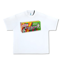 White old school fruit stripe gum Urban Heavy Tee - lanVoArt