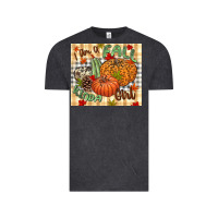 Vintage Black I am a Fall kinda girl pumpkin Fall Vintage Tee - NancyCooperArtShop