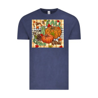 Vintage Denim I am a Fall kinda girl pumpkin Fall Vintage Tee - NancyCooperArtShop