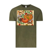 Vintage Olive I am a Fall kinda girl pumpkin Fall Vintage Tee - NancyCooperArtShop