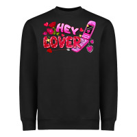 Black hey lover flip phone Heavyweight Sweatshirt - FaDigitalArtStudio