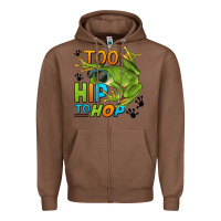 Chestnut too hip to hop frog Zipper Hoodie - LillyAllenDesigns