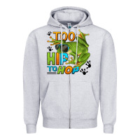 Heather Grey too hip to hop frog Zipper Hoodie - LillyAllenDesigns