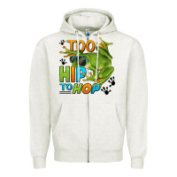 Oatmeal Heather too hip to hop frog Zipper Hoodie - LillyAllenDesigns