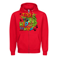 Red too hip to hop frog Zipper Hoodie - LillyAllenDesigns