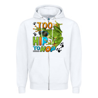 White too hip to hop frog Zipper Hoodie - LillyAllenDesigns