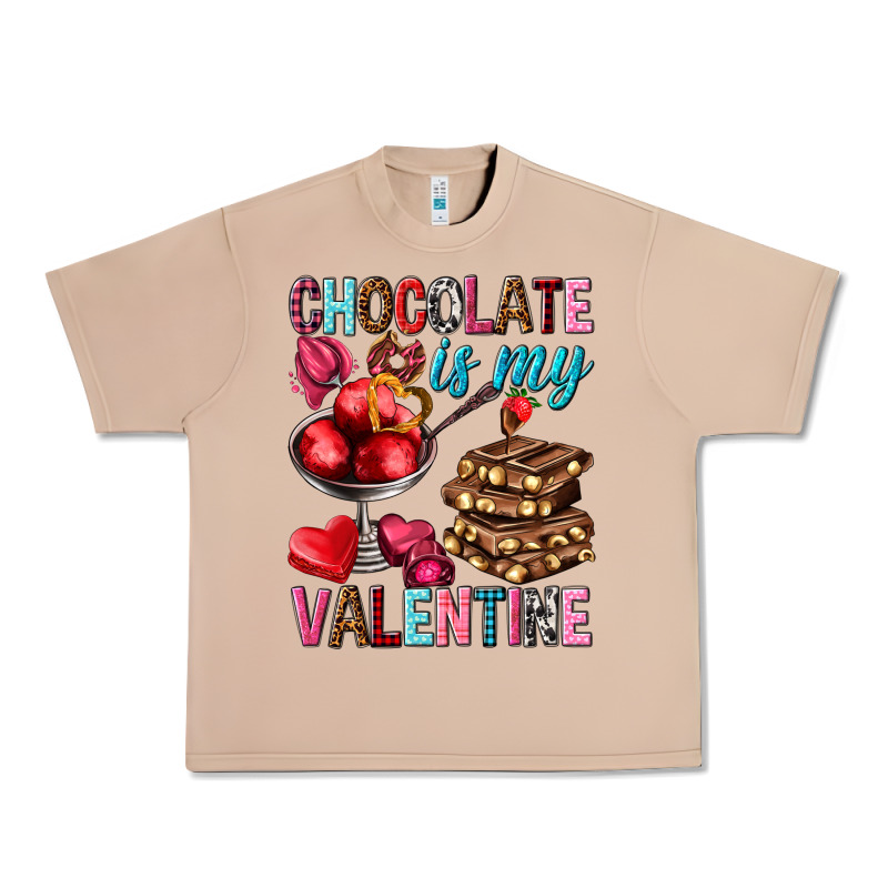 Chocolate Is My Valentine Valentine's Day Urban Heavy Tee by HowdyJamesFarm | Teevron