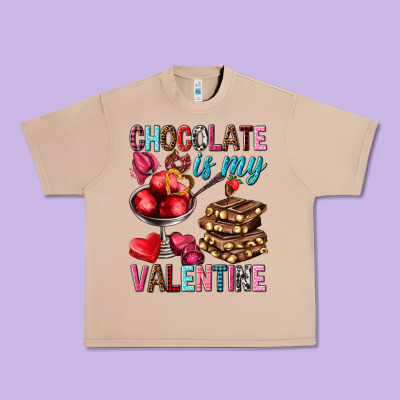 Chocolate Is My Valentine Valentine's Day Urban Heavy Tee Designed By Howdyjamesfarm