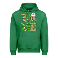 Emerald st.patricks nurse love gnomies Urban Hoodie - BarkalooDesign