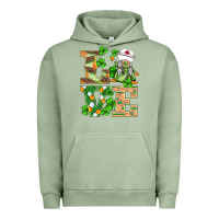 Pigment Oil Green st.patricks nurse love gnomies Urban Hoodie - BarkalooDesign