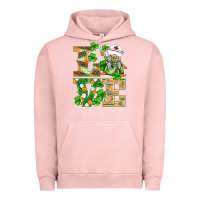 Pigment Salmon st.patricks nurse love gnomies Urban Hoodie - BarkalooDesign