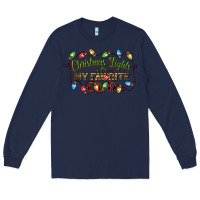 Navy christmas lights are my favorite color Long Sleeve Tee - CowGirlArtShop